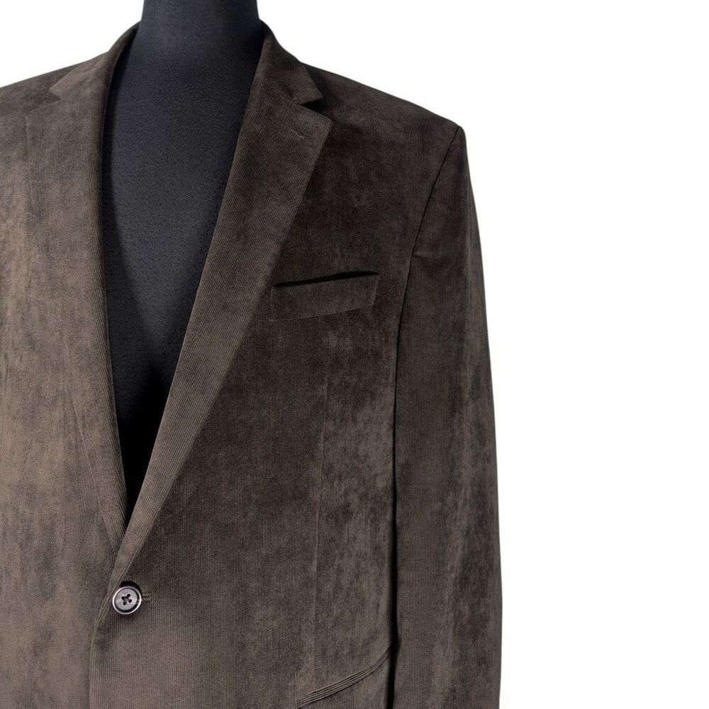 Chaps Ralph Lauren Mens 46R Blazer Brown Corduroy Sport Coat Jacket 2 Button - Picture 7 of 10